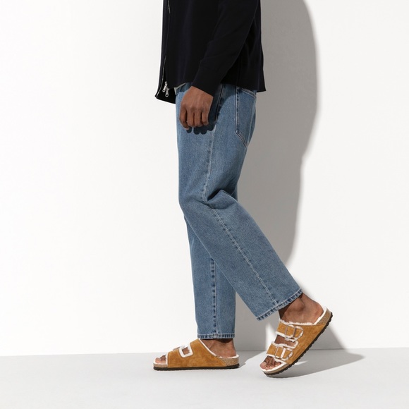 FIRM PRICE!!! Birkenstock Arizona Shearling Suede Leather Mink💥Firm Price - Picture 2 of 7